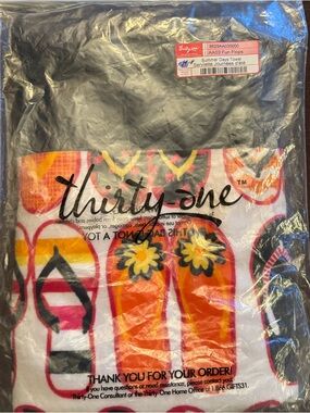 NIP Thirty-One Summer Days Beach Towel - Fun Flops (AA03) 30x60" Cotton